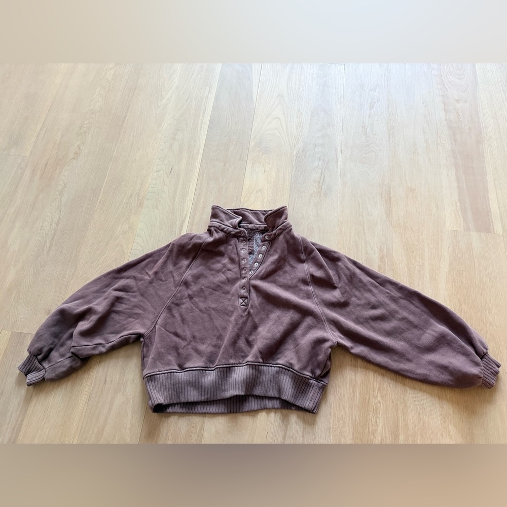 Brown Pullover Sweatshirt Aerie XS